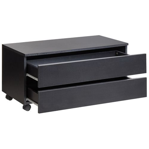 Meuble Haut Teresina Avec Roues 80 Cm Noir