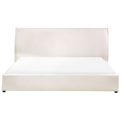 Lit à Eau Velours Lavaur 180 X 200 Cm Blanc Cassé