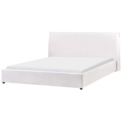 Lit à Eau Velours Lavaur 180 X 200 Cm Blanc Cassé