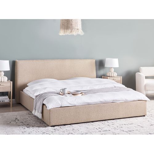 Lit à Eau Bouclé Lavaur 180 X 200 Cm Taupe