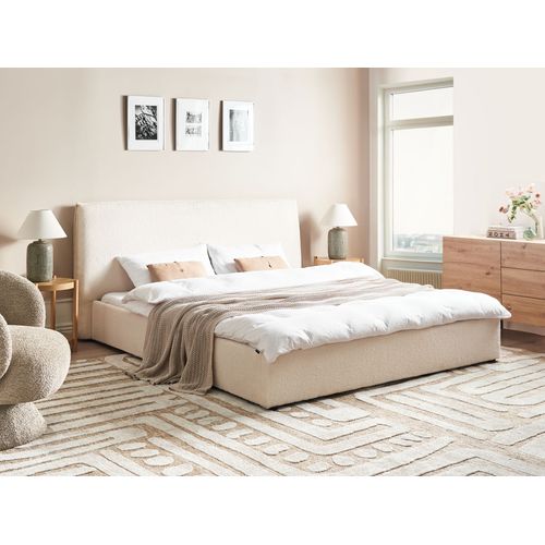 Lit à Eau Bouclé Lavaur 180 X 200 Cm Blanc Cassé