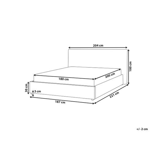 Lit à Eau Bouclé Lavaur 180 X 200 Cm Beige