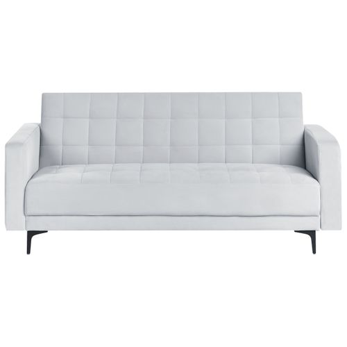 Canapé-lit 3 Places Aberdeen Velours Gris Clair