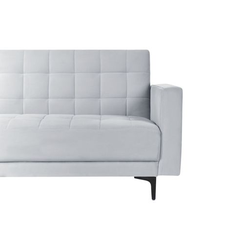 Canapé-lit 3 Places Aberdeen Velours Gris Clair