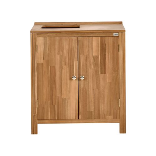 Meuble De Cuisine D'extérieur Avec Évier Venosa Acacia Marron/noir