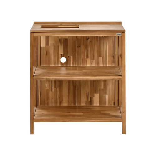 Cuisine D'extérieur 3 Pièces Avec Évier Venosa Acacia Marron/argenté