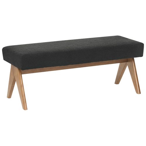 Banc Tamre Bouclé Noir/ Marron Foncé
