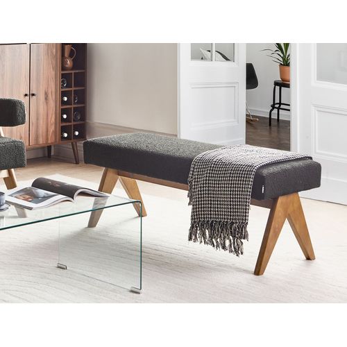 Banc Tamre Bouclé Noir/ Marron Foncé