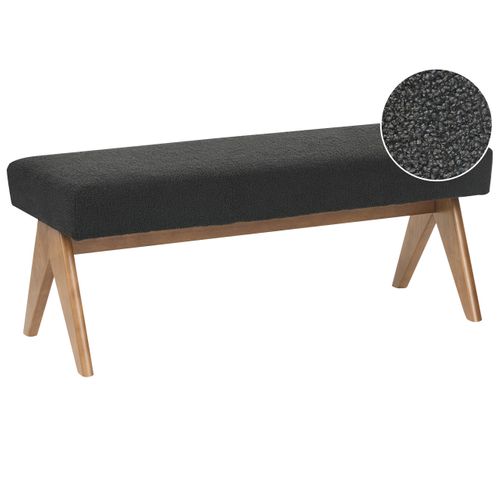 Banc Tamre Bouclé Noir/ Marron Foncé