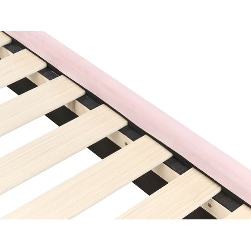 Lit D'enfant Arc-en-ciel Velours Landeillau 90 X 200 Cm Rose