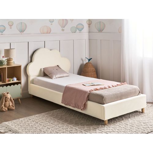 Lit D'enfant Nuage Velours Bellevue 90 X 200 Cm Beige Clair