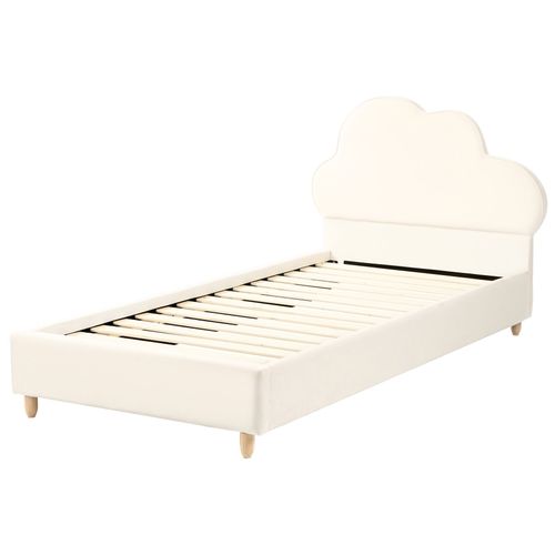 Lit D'enfant Nuage Velours Bellevue 90 X 200 Cm Beige Clair