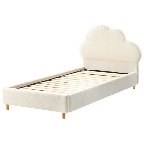 Lit D'enfant Nuage Bouclé Bellevue 90 X 200 Cm Blanc Cassé