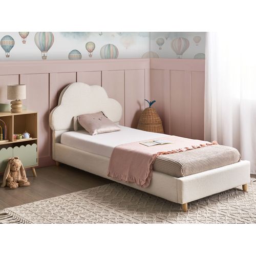 Lit D'enfant Nuage Bouclé Bellevue 90 X 200 Cm Blanc Cassé