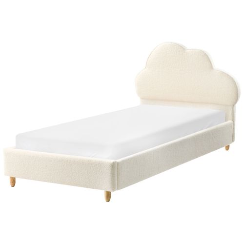 Lit D'enfant Nuage Bouclé Bellevue 90 X 200 Cm Blanc Cassé