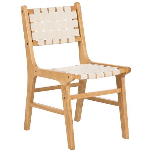 Lot De 2 Chaises De Salle à Manger Humble Bois D'hévéa Marron Clair