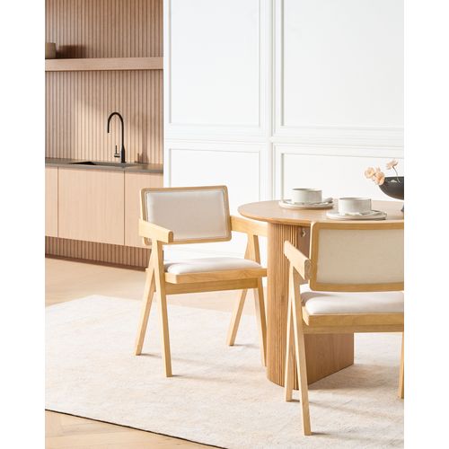 Lot De 2 Chaises De Salle à Manger Carmody Bois Marron Clair