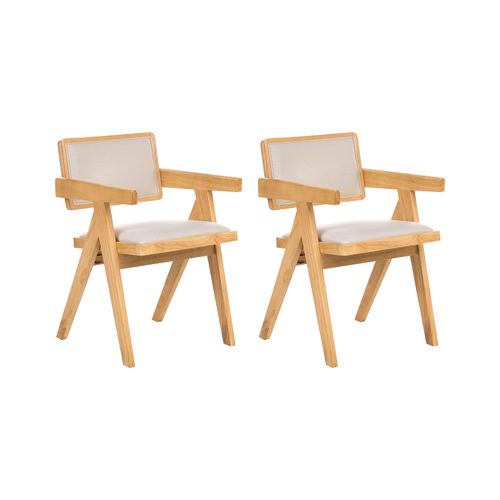 Lot De 2 Chaises De Salle à Manger Carmody Bois Marron Clair