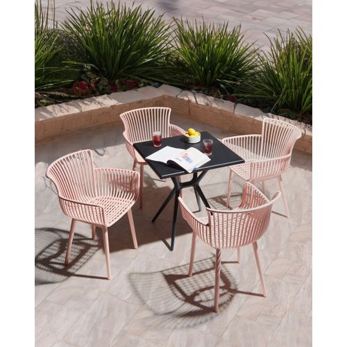 Lot De 4 Chaises De Jardin Pesaro Rose