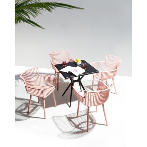 Lot De 4 Chaises De Jardin Pesaro Rose