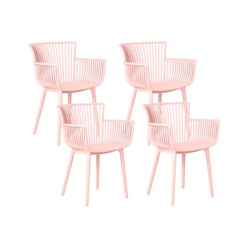 Lot De 4 Chaises De Jardin Pesaro Rose