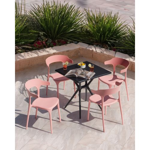 Lot De 4 Chaises De Jardin Gubbio Rose