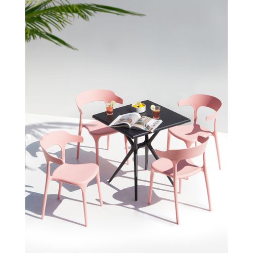Lot De 4 Chaises De Jardin Gubbio Rose