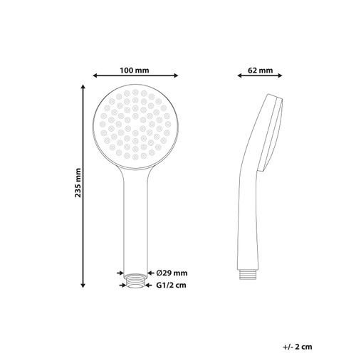 Kit De Pommeau De Douche Avec Tuyau Flexible Aypate Argenté