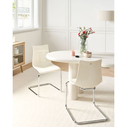 Lot De 2 Chaises De Salle à Manger Marshall Blanc Cassé