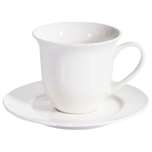 Lot De 8 Tasses Avec Soucoupes Elderberry Porcelaine Blanc