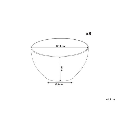 Lot De 8 Bols Juniper Grès Bleu Clair