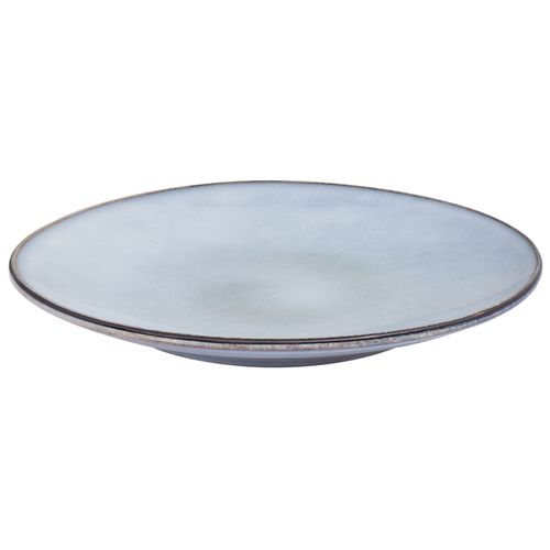 Lot De 8 Assiettes Plates Juniper Grès Bleu Clair