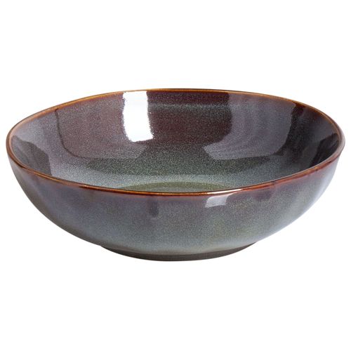 Lot De 8 Assiettes Creuses Thyme Grès Vert Foncé