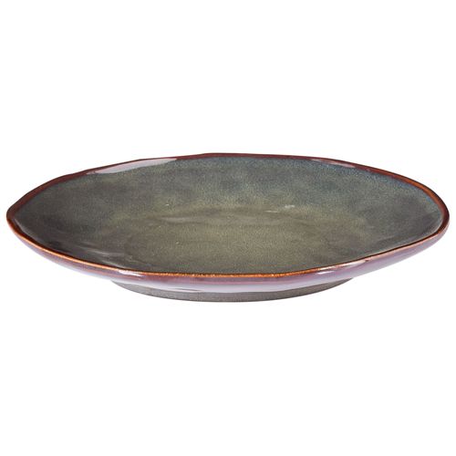 Lot De 8 Assiettes Plates Thyme Grès Vert Foncé