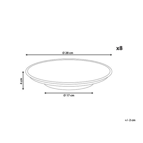Lot De 8 Assiettes Plates Thyme Grès Vert Foncé
