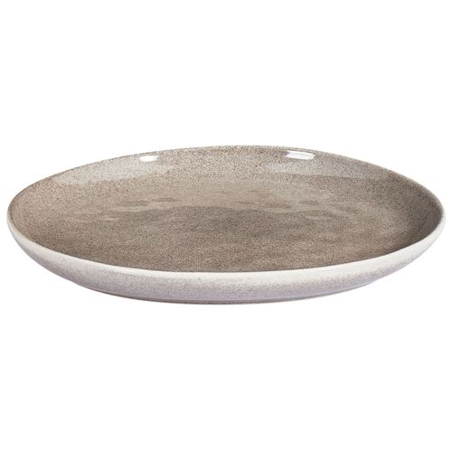 Lot De 8 Assiettes Plates Costmary Grès Gris