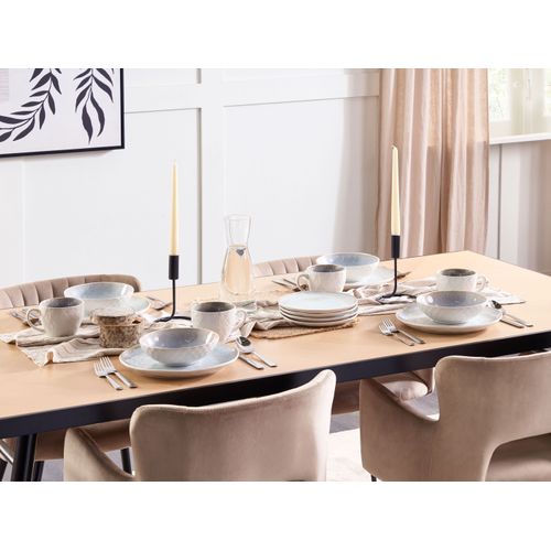 Lot De 8 Assiettes Creuses Sesame Grès Gris Clair
