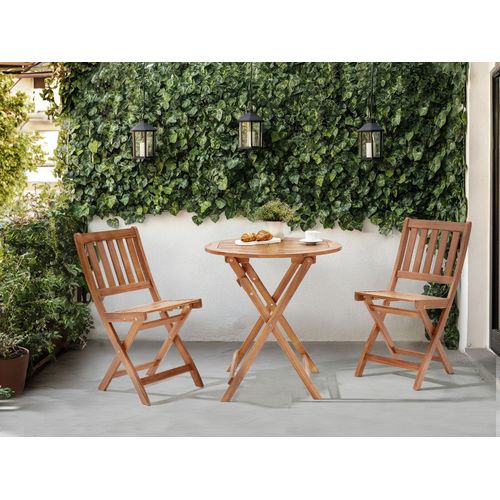 Ensemble Pour Bistro Pliant Febbio Bois D'acacia Certifié Marron