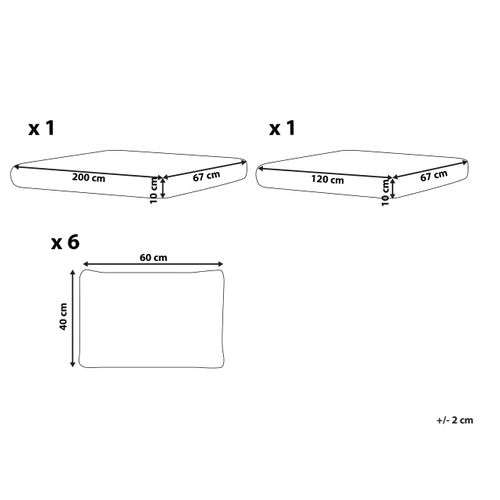 Ensemble De Housses De Coussins D'extérieur Alcamo Beige Clair