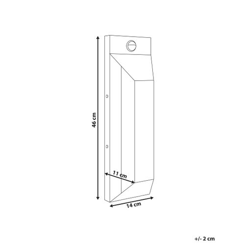 Lampe Murale LED Pour L'extérieur Mawza Avec Détecteur De Mouvement Noir