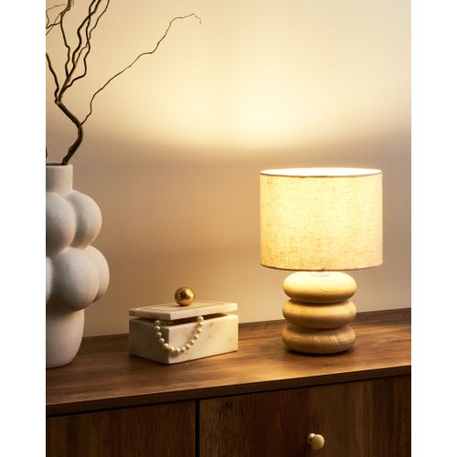 Lampe à Poser Betwa Bois De Manguier Marron Clair