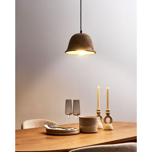 Lampe Suspension Goika Bois De Manguier Marron Clair