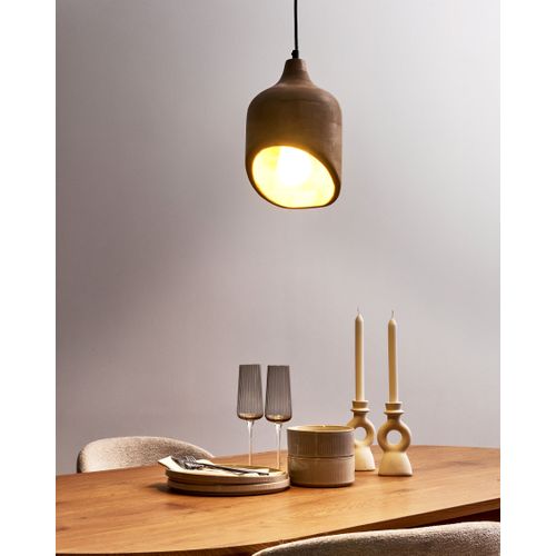 Lampe Suspension Gandaki Bois De Manguier Marron Clair