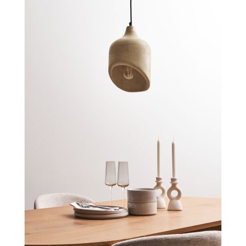 Lampe Suspension Gandaki Bois De Manguier Marron Clair