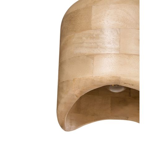 Lampe Suspension Pandu Bois De Manguier Marron Clair