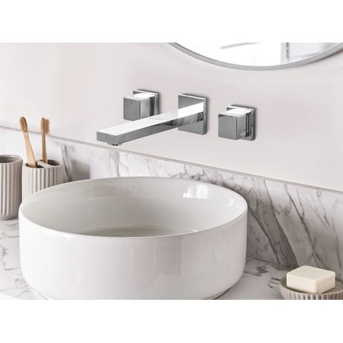 Robinet De Lavabo Mural Pailon Laiton Argenté