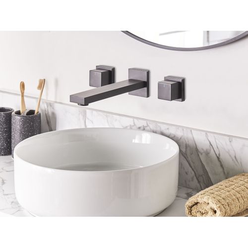 Robinet De Lavabo Mural Pailon Laiton Noir