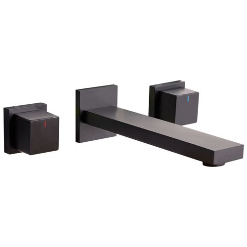 Robinet De Lavabo Mural Pailon Laiton Noir