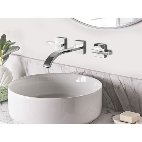 Robinet De Lavabo Mural Berraco Laiton Argenté