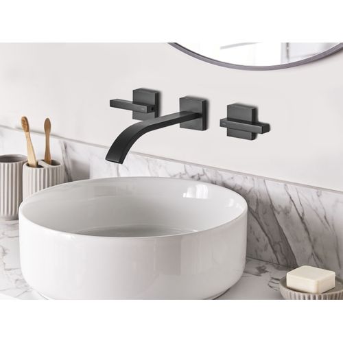 Robinet De Lavabo Mural Berraco Laiton Noir